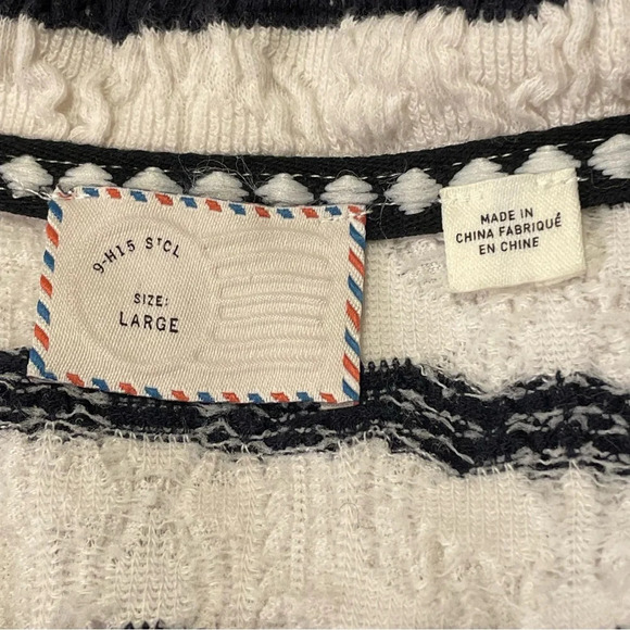 POSTMARK by ANTHROPOLOGIE‎ NWOT Lace Striped Cardigan in Black and White - Picture 6 of 9